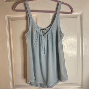 Express dressy tank with gold zipper